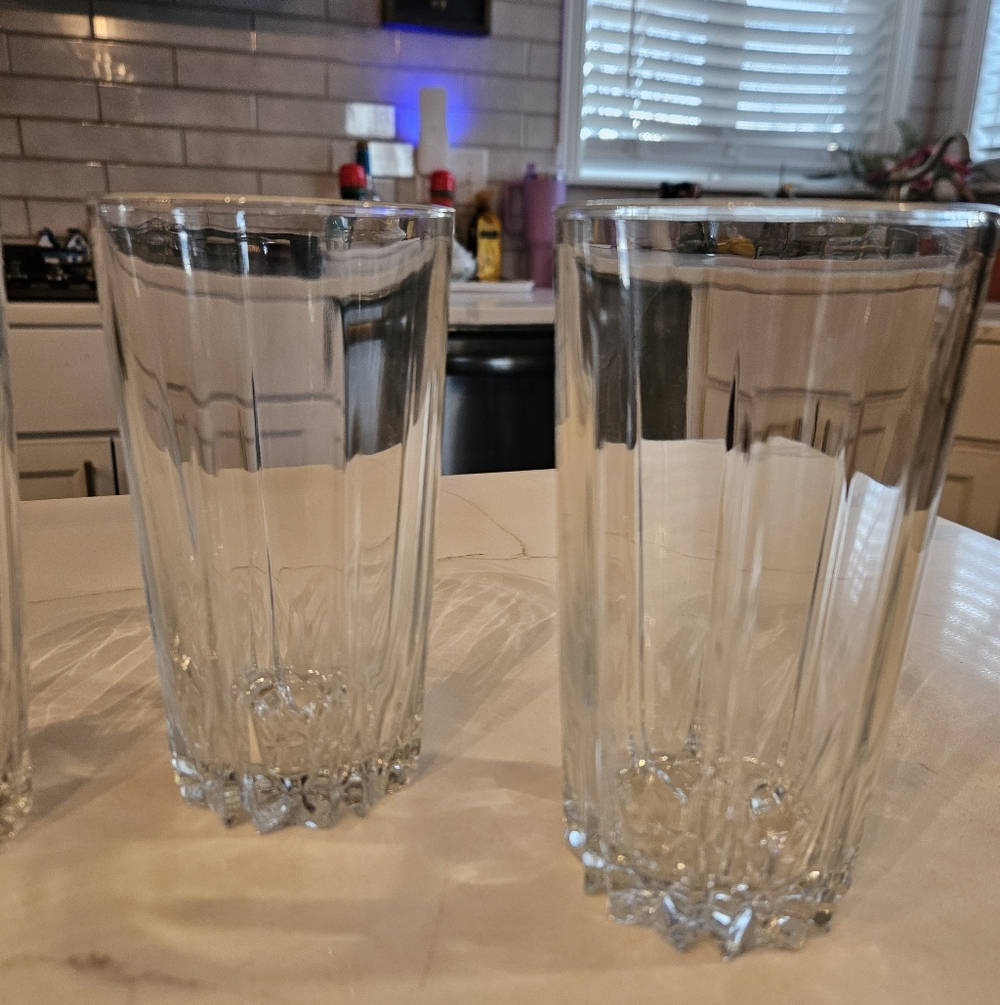 Arcoroc Hussard Clear Cooler Crystal Glasses Set Of 4 - Picture 4 of 6